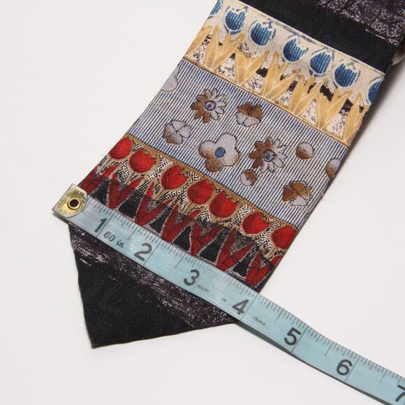 Vintage Cornerstone Abstract Floral Tie 4" x 55.5" - Picture 2 of 7